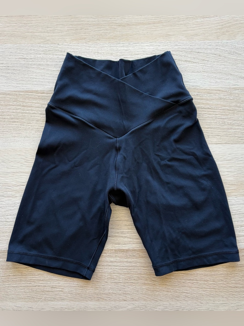 High-Waist Black Aerie Biker Shorts